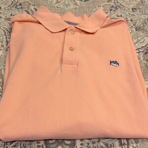 Southern Tide Peach Polo Shirt